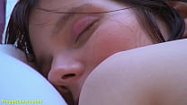 sweet big boob hairy teen gets rough big cock fucked by her stepdad in the ninth month of pregnancy